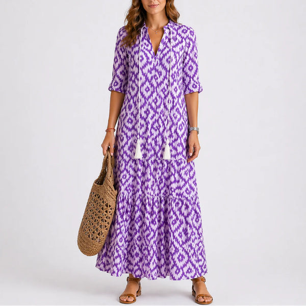 Women’s Summer Floral Midi Dress – Effortless Everyday Elegance