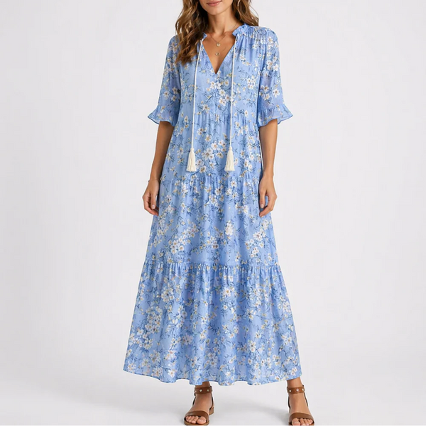 Women’s Summer Floral Midi Dress – Effortless Everyday Elegance