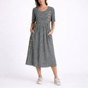 Women’s Striped Midi Dress – Timeless Everyday Style