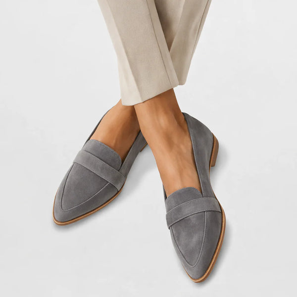 Women’s Orthopedic Suede Loafers – Elegant Comfort & Support