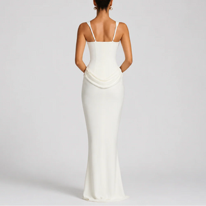 Women’s Fitted Corset Maxi Dress – Elegant Flattering Style