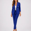 Women’s Tailored Blazer and Trousers Two-Piece Suit Set