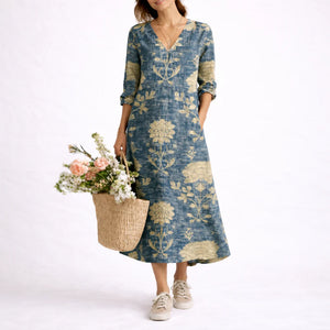 Women’s Linen Floral Dress – Lightweight Everyday Elegance