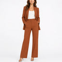 Women’s Two-Piece Blazer Set – Straight-Leg Trousers & Tailored Style