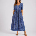 Women’s Casual Floral Midi Dress – Effortless Everyday Style
