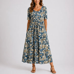 Women’s Casual Floral Midi Dress – Effortless Everyday Style