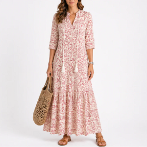 Women’s Summer Floral Midi Dress – Effortless Everyday Elegance
