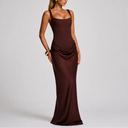 Women’s Fitted Corset Maxi Dress – Elegant Flattering Style