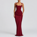 Women’s Fitted Corset Maxi Dress – Elegant Flattering Style