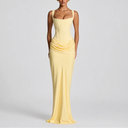 Women’s Fitted Corset Maxi Dress – Elegant Flattering Style