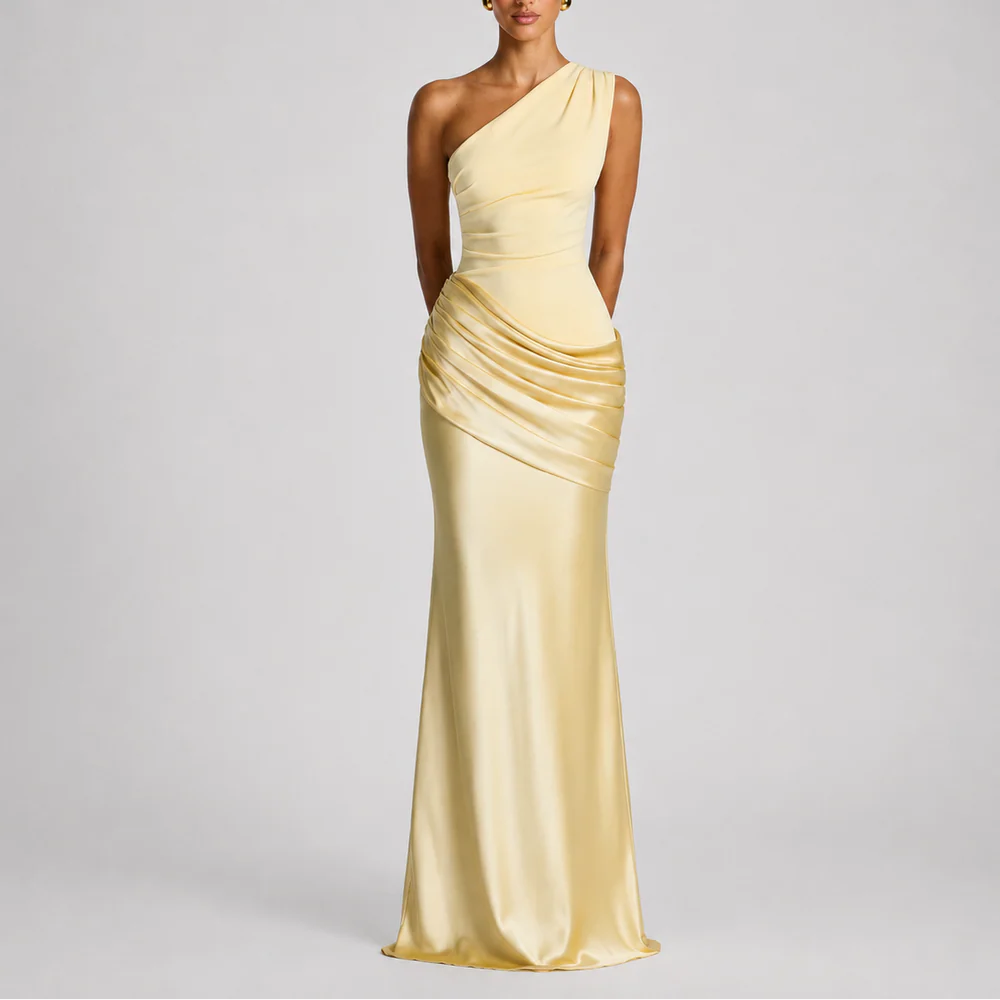 Women’s One-Shoulder Maxi Dress – Elegant Occasion Style