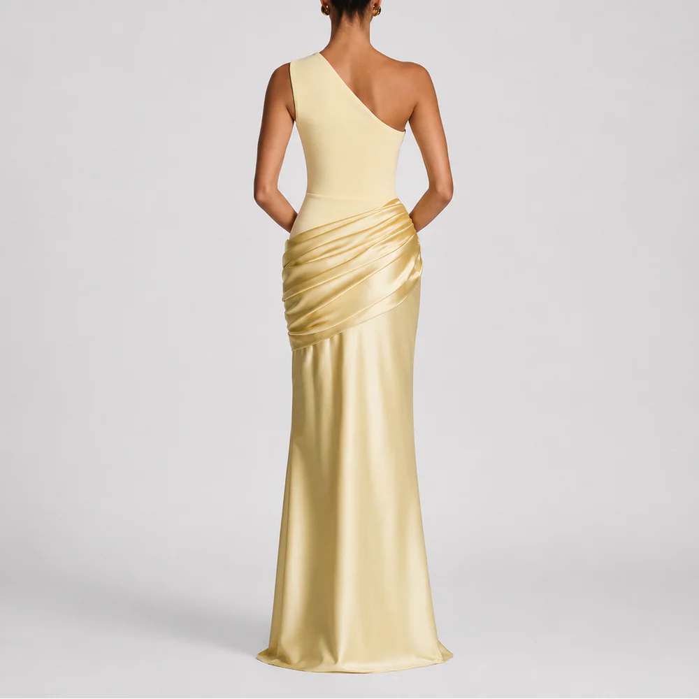 Women’s One-Shoulder Maxi Dress – Elegant Occasion Style