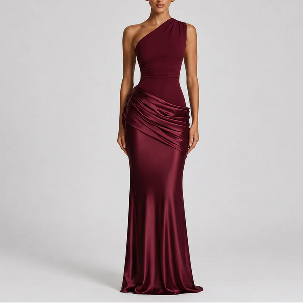Women’s One-Shoulder Maxi Dress – Elegant Occasion Style