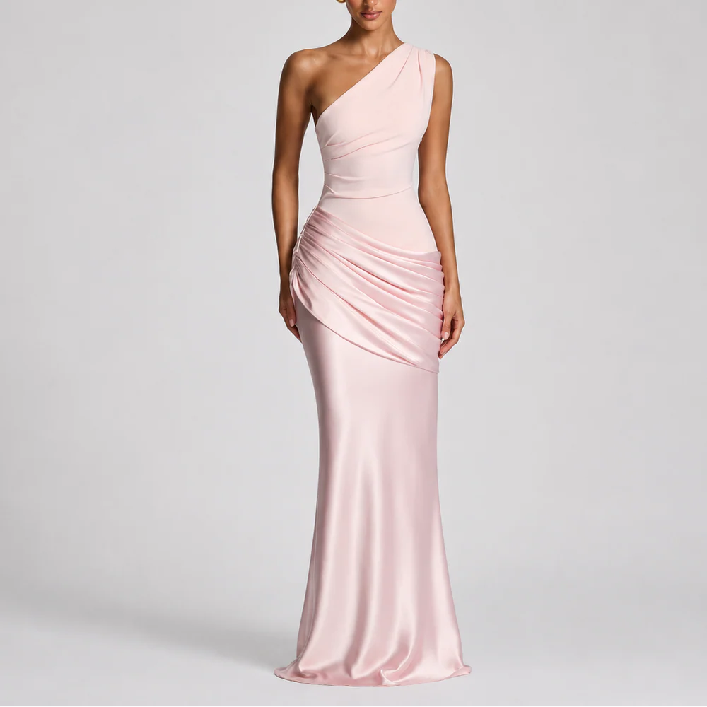 Women’s One-Shoulder Maxi Dress – Elegant Occasion Style