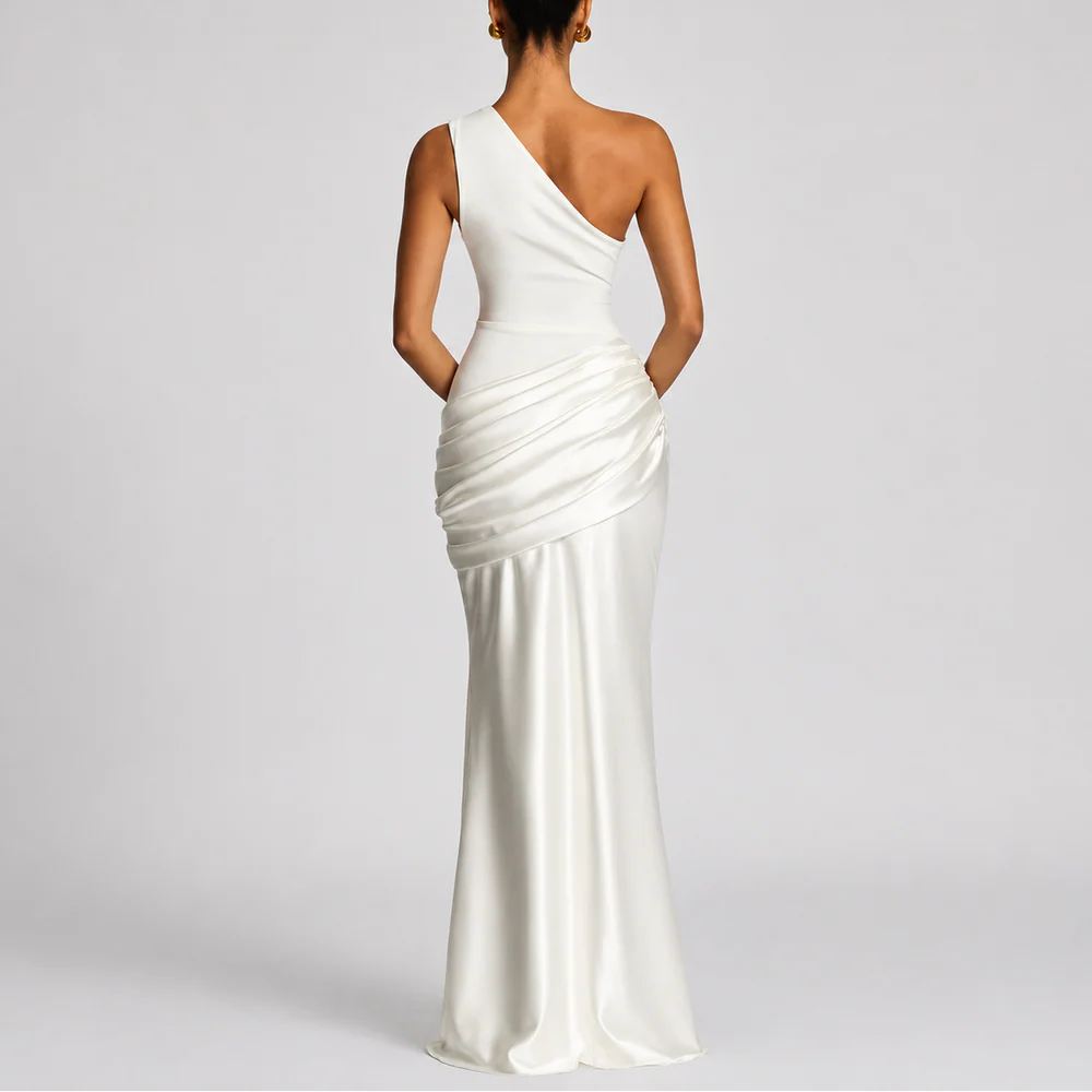 Women’s One-Shoulder Maxi Dress – Elegant Occasion Style
