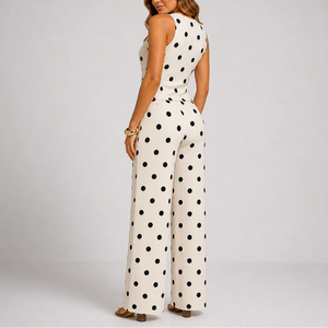 Women’s Polka Dot Two-Piece Set – Effortless Summer Style