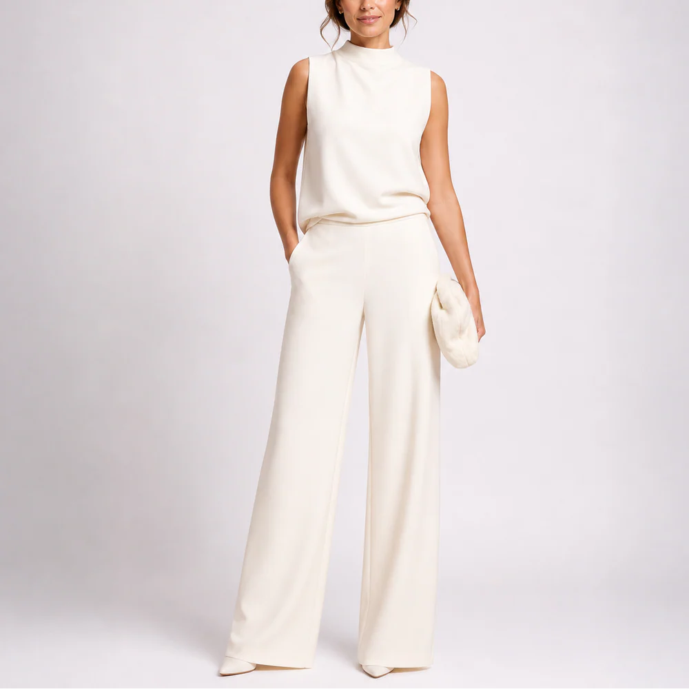 Women’s Sleeveless Wide-Leg Jumpsuit – Effortless Everyday Style